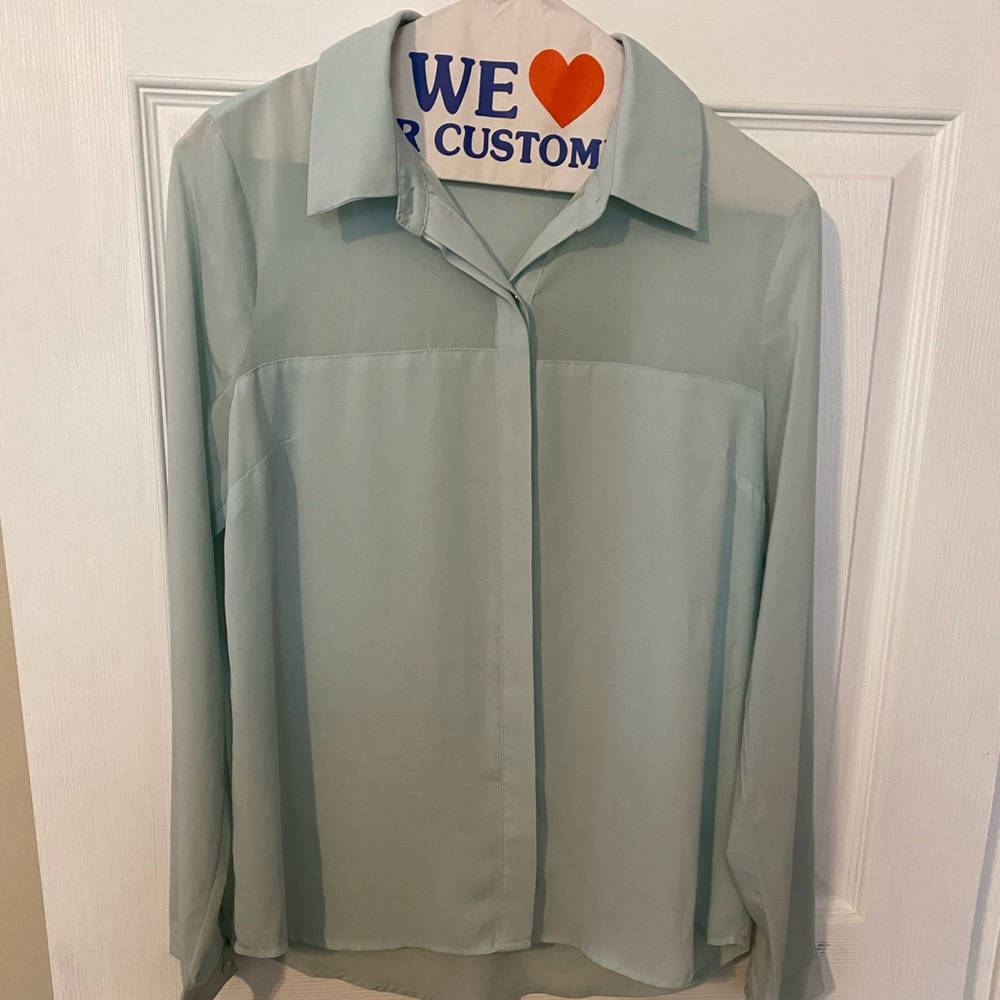 Long sleeve button down blouse
